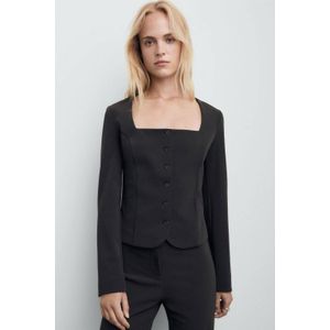 Mango getailleerde blazer antraciet