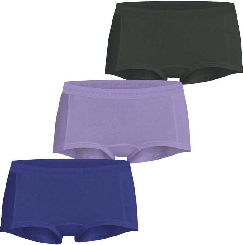 Björn Borg short (set van 3) lila/blauw/groen