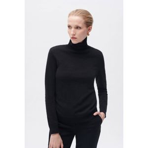 Caroll coltrui van kasjmier zwart fijn gebreid