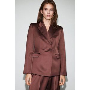 Mango regular blazer bruin