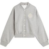 TOMMY HILFIGER Sweatvest 'Varsity'  ecru / navy / lichtgrijs / rood