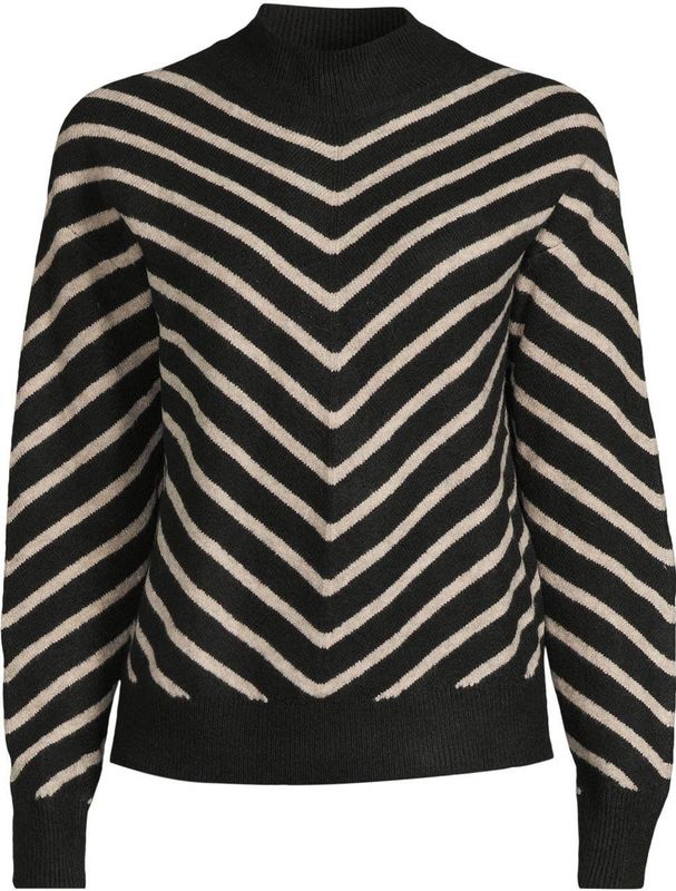 Geisha - Pullover - Zwart/zand - Turtleneck - Dames