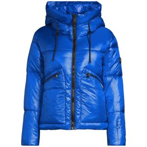 Khujo gewatteerde jas blauw