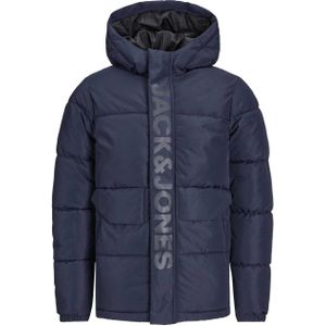 JACK & JONES JUNIOR gewatteerde winterjas JCOSPEED donkerblauw