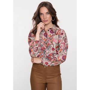 Geisha - 53949-20 - Bloemenblouse - Beige en Soft Pink