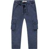 Stains&Stories flared casual broek blauw