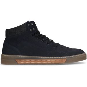 Manfield suède sneakers donkerblauw