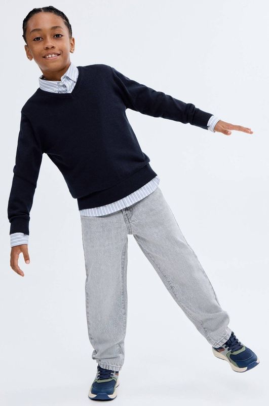 Mango Kids - Trui - Lange Mouwen - V-hals - 100% Katoen