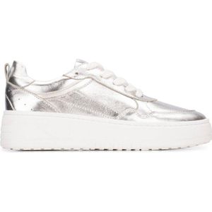 PS Poelman Anemone leren sneakers zilver metallic