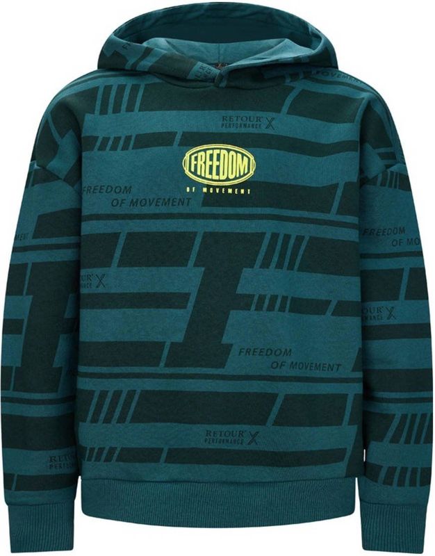 Retour Performance - Hoodie - Groen - Met Capuchon - All Over Print