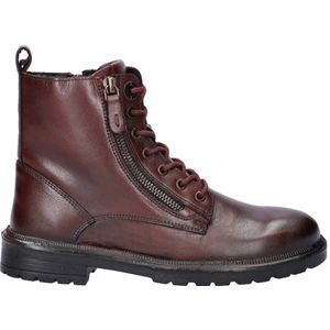 Nelson - Veterboots - Bordeaux Rood - Leren Schoen