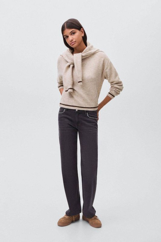 MANGO TEEN - Fijn Gebreide Trui - Beige