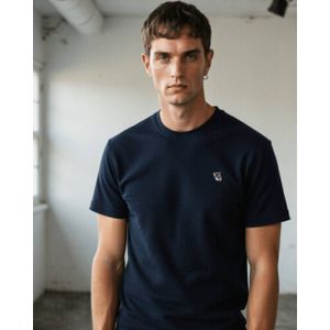 Tonsure T-shirt donkerblauw