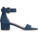 Manfield suède sandalettes blauw