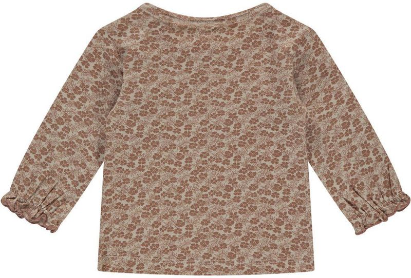 A Tiny Story gebloemde longsleeve bruin