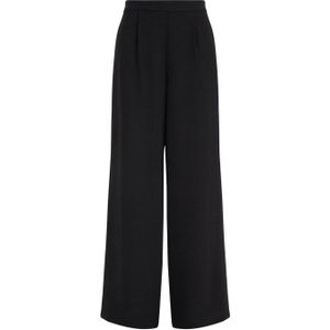 WE Fashion high waist wide leg pantalon zwart