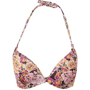 Brunotti voorgevormde halter bikinitop Lisselot roze/oranje