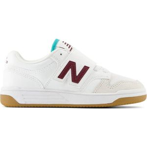 New Balance 480 V1 sneakers wit/donkerrood/aqua