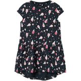 NAME IT MINI A-lijn jurk NMFVIGGA met all over print donkerblauw/roze/mintgroen