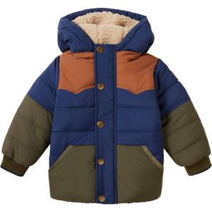 Noppies gewatteerde winterjas Jacket donkerblauw/army/bruin