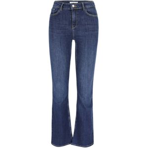 LOLALIZA high waist bootcut jeans dark blue denim