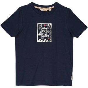 Moodstreet T-shirt met printopdruk donkerblauw