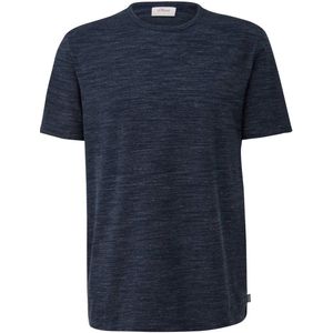 s.Oliver Big Size gemêleerd regular fit T-shirt Plus Size donkerblauw