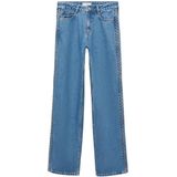 MANGO TEEN straight regular waist medium blue denim