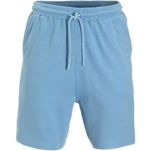 Anytime waffle short lichtblauw