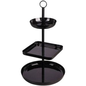 CasaLupo CasaLupo Etagere / Serveertoren Gusta - Zwart - Metaal