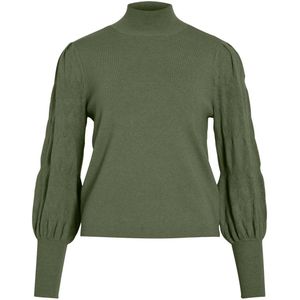 VILA - VIKERRY - Gebreide Trui - Olijfgroen