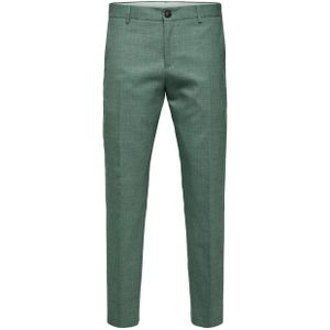 SELECTED HOMME gemêleerde slim fit pantalon SLHSLIM light green melange