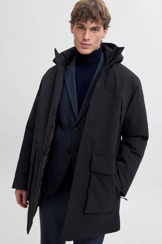 Jack & Jones - JPRCCMOON PARKA SN - Winterjas - Zwart - Met Capuchon