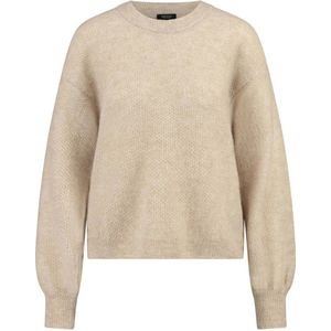 Claudia Sträter trui met wol gebreid beige