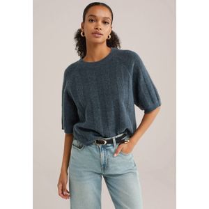 WE Fashion wollen trui grijsblauw