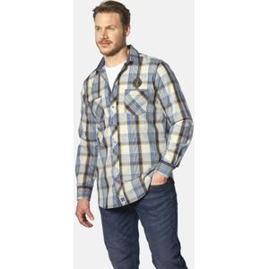 Jan Vanderstorm casual overhemd donkerblauw