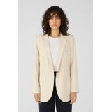 OBJECT rechtvallende blazer OBJSIGRID van gerecycled polyester offwhite