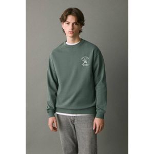 MANGO TEEN sweater met backprint groen
