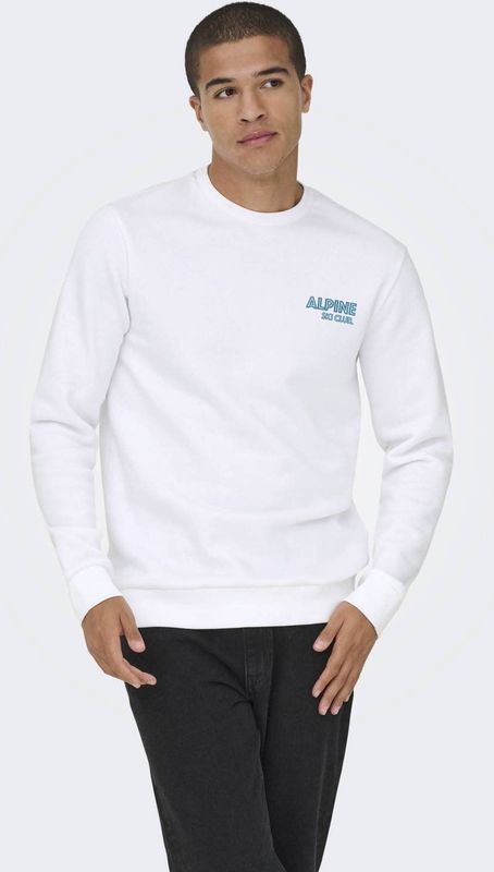 Only & Sons - ONSCERES SKI - Sweatshirt - Cyaan Blauw / Wit