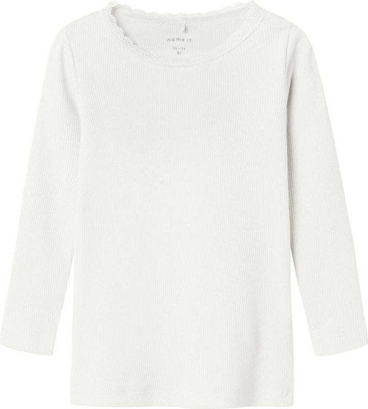 NAME IT MINI longsleeve rib gebreid wit