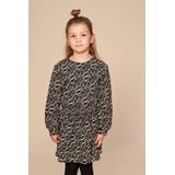 Quapi - Korte Jurk - Zwart - Meisjes - Lange Mouwen - Ronde Hals