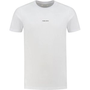 Pure Path regular fit T-shirt met backprint white