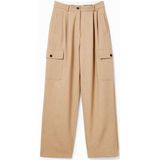 Desigual loose fit pantalon beige