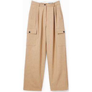 Desigual loose fit pantalon beige