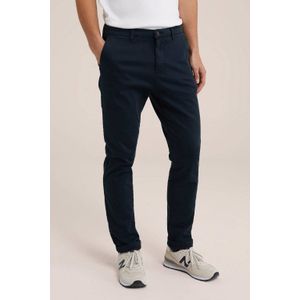 WE Fashion slim fit hybrid jog stretch chino donkerblauw