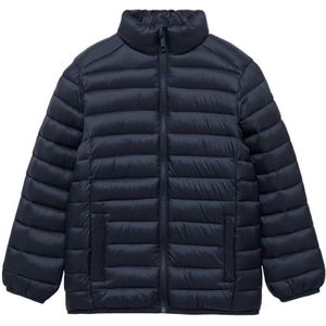 Mango Kids gewatteerde winterjas donkerblauw