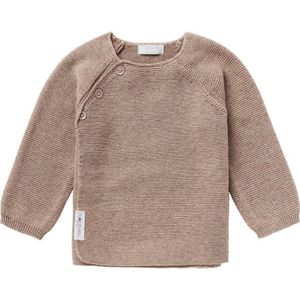 Noppies baby longsleeve Pino van biologisch katoen taupe melange