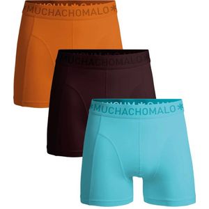Muchachomalo boxershort - set van 3 oranje / bruin / blauw