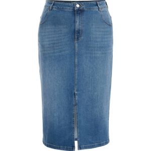 WE Fashion Curve spijkerrok medium blue denim