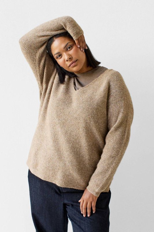 Zizzi gebreide trui bruin